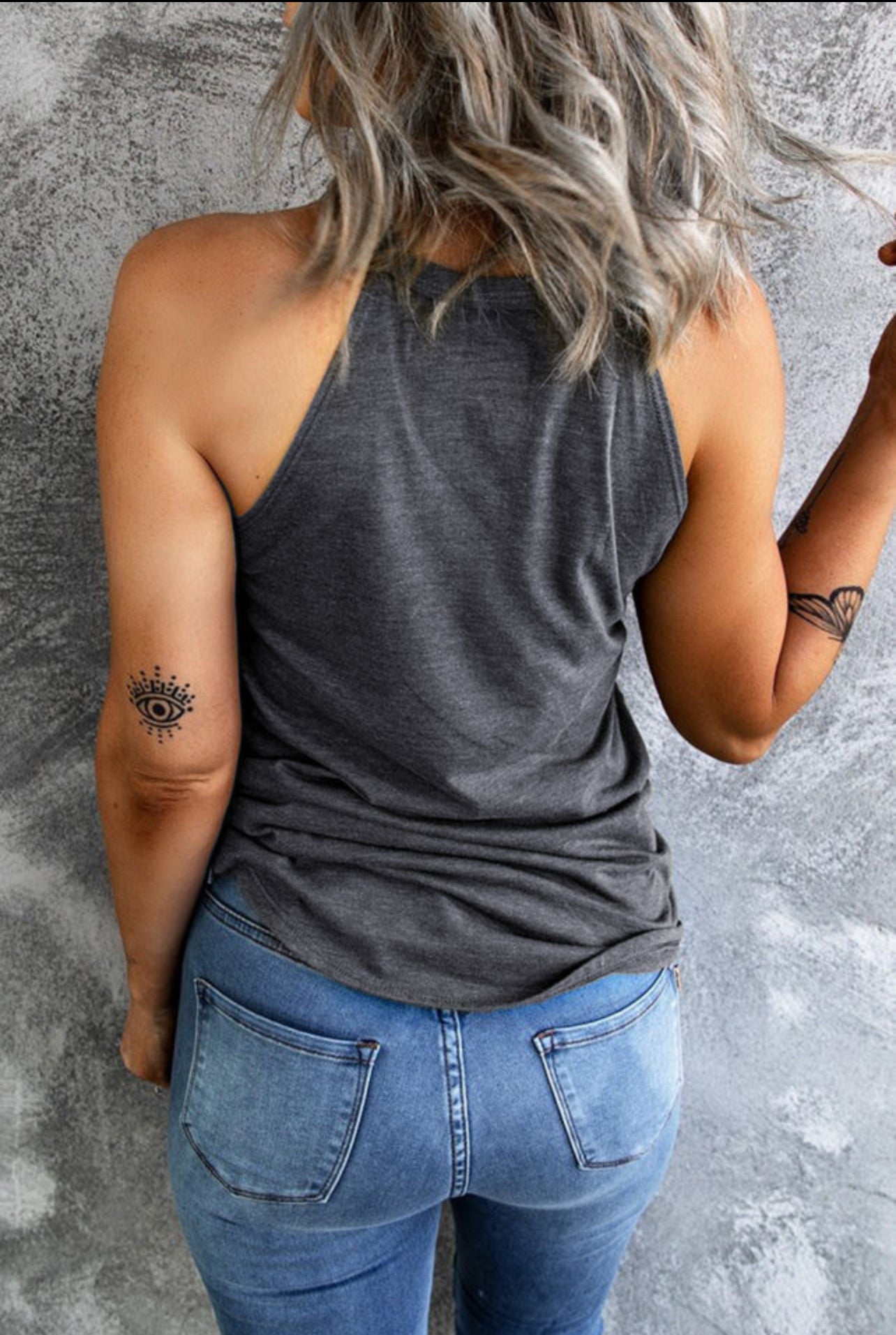 Shadow Crew Neck Tank Top