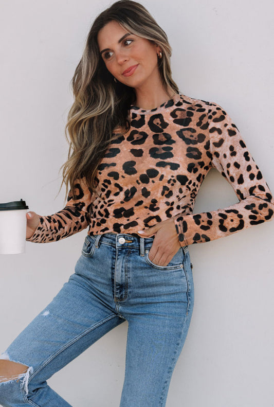 Aurelia Leopard Long Sleeve Top