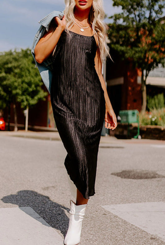 Malta Spaghetti Straps Midi Dress