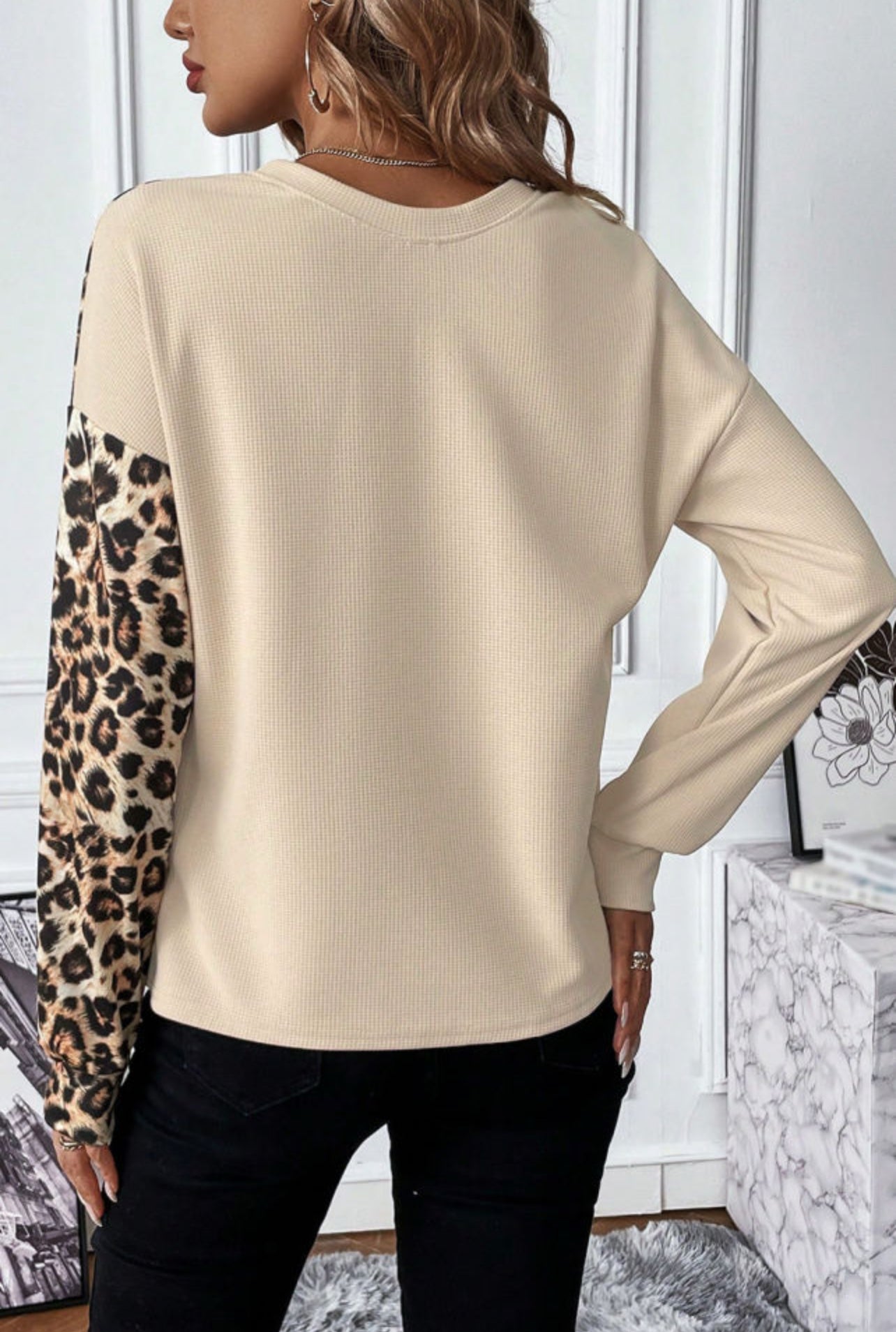 Geraldine Brown Waffle Knitted Top