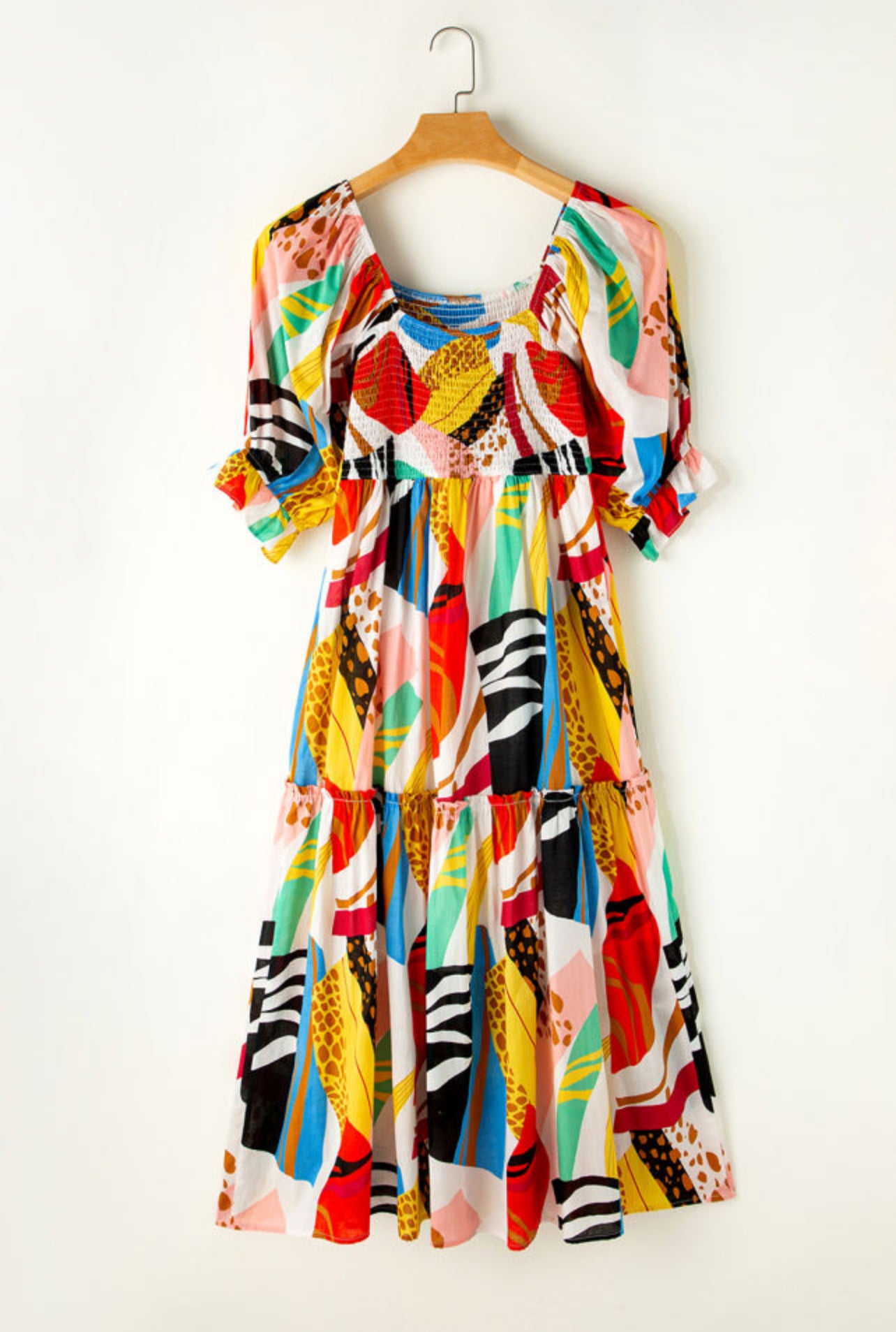 Mardi Gras Abstract Boho Long Dress