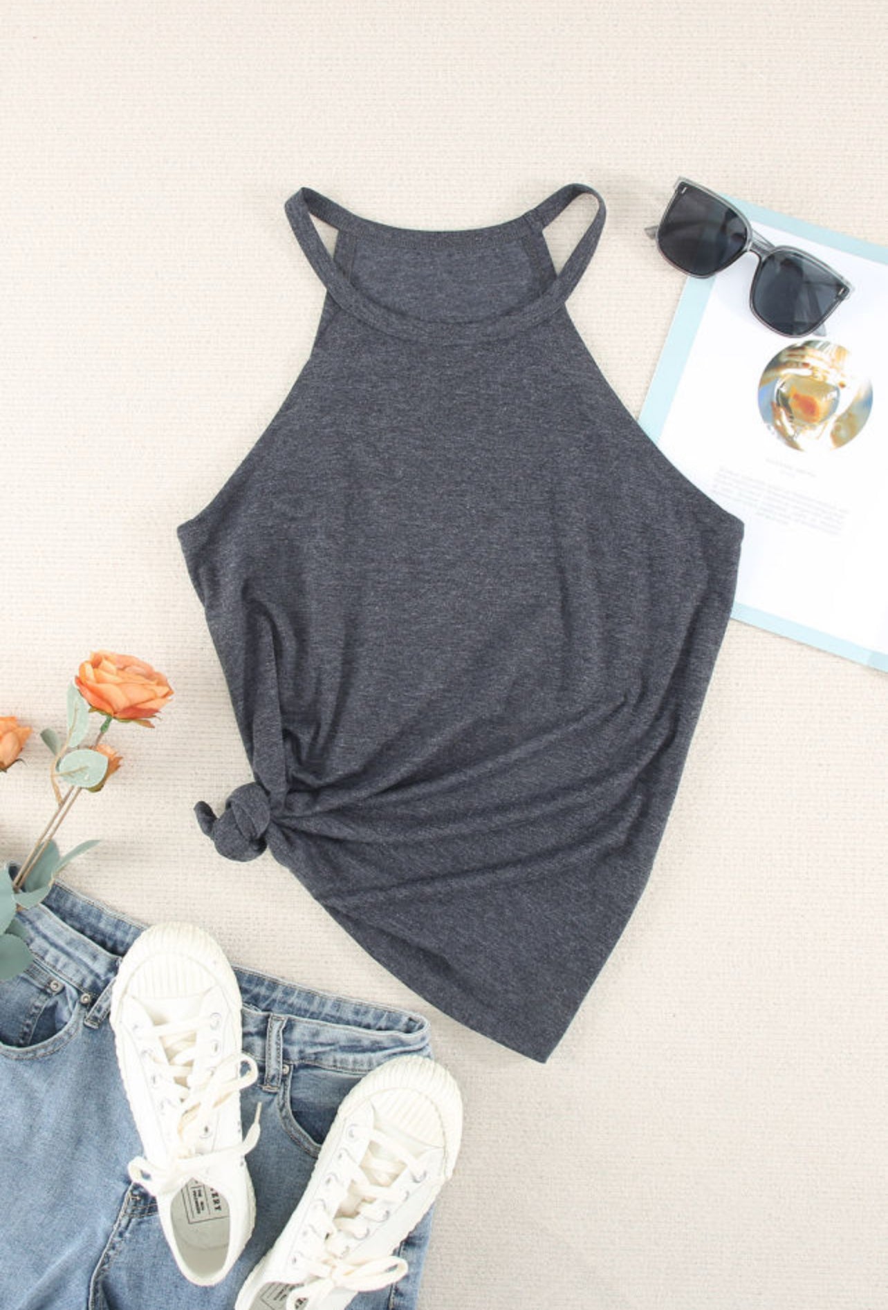 Shadow Crew Neck Tank Top